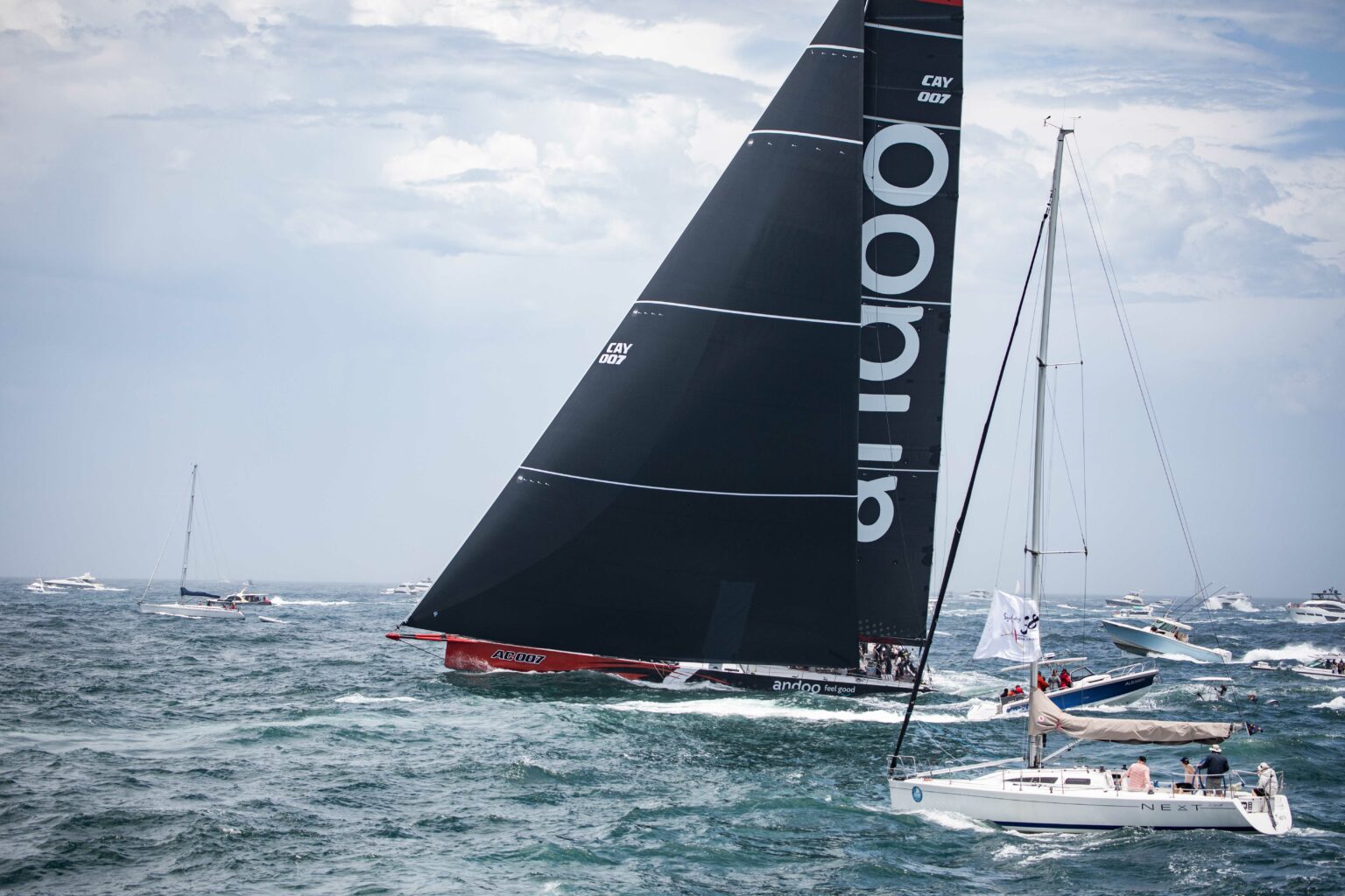 Yacht in an ocean race